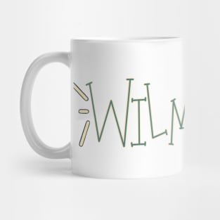 Wilmington Handlettering Teal Mug